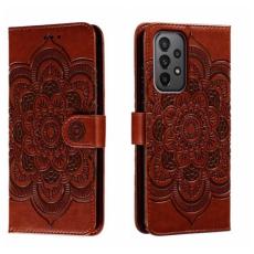  Samsung Galaxy A24 5G Fodral Mandala L&auml;der Brun