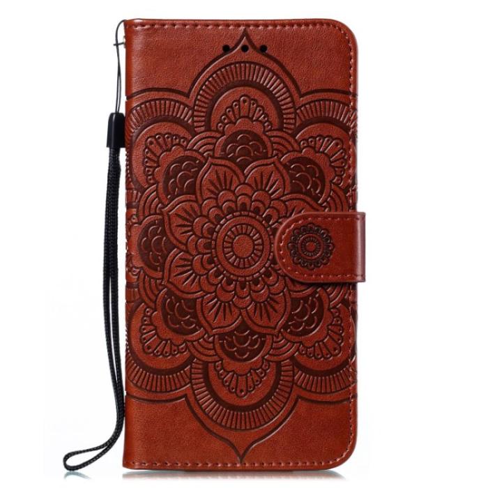 Bild 2,  Samsung Galaxy A24 5G Fodral Mandala Läder Brun