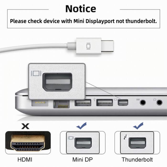 Bild 4,  DP DisplayPort till Mini DisplayPort 1.4 Adapter 8K 60Hz Blå