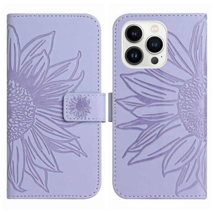 Bild 2,  iPhone 15 Pro Fodral Solros Tryck Lila