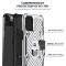  iPhone 13 Mini - Armor Hybrid Ring Skal - Silver