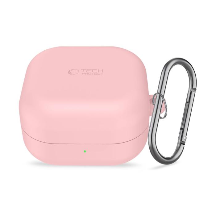Bild 3, Tech-Protect Tech-Protect Galaxy Buds 4 / 4 Pro Skal Silikon Hook Dusty Pink