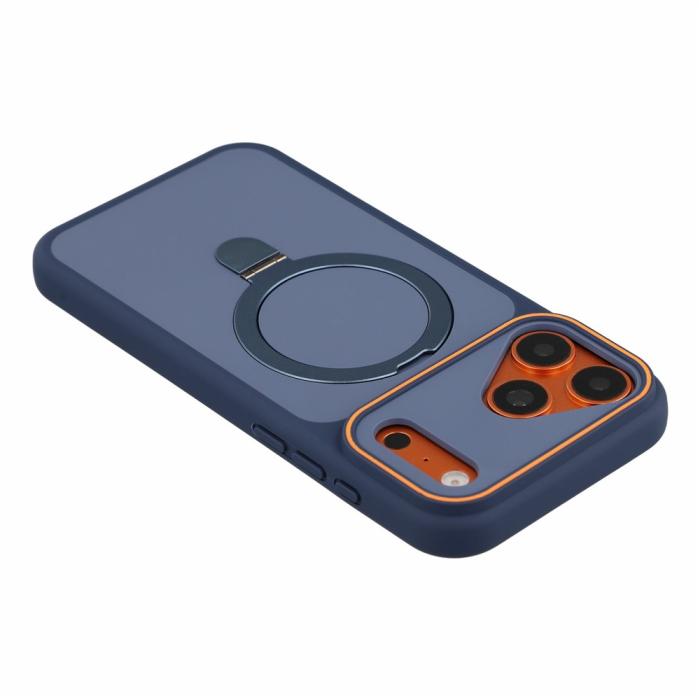 Bild 5,  iPhone 18 Pro / 17 Pro Skal MagSafe Stativ 2-färg Hybrid Blå