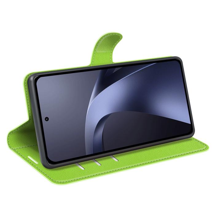 Bild 2,  Xiaomi 17T Pro Fodral Litchi Läder Grön