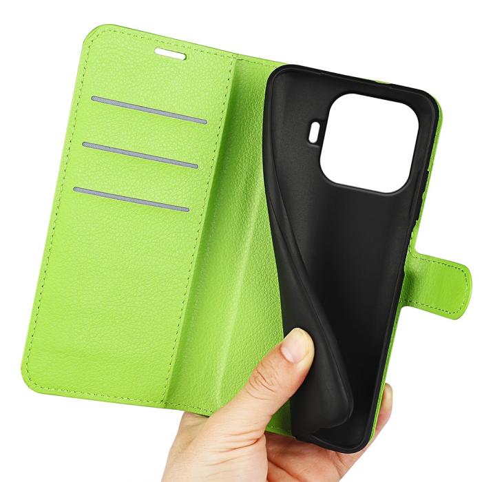 Bild 3,  Xiaomi 17T Pro Fodral Litchi Läder Grön