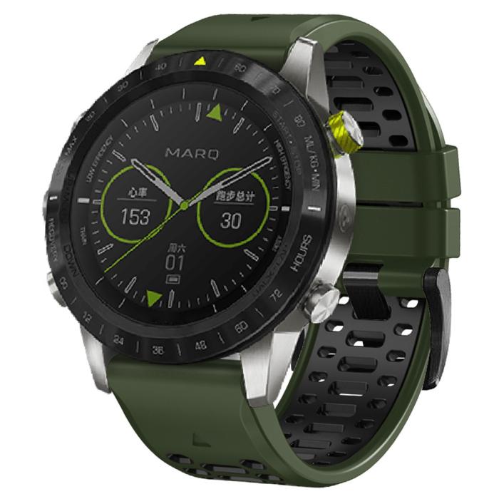 Bild 4,  Klockarmband 26 mm Dual-Color Robust Grön/Svart