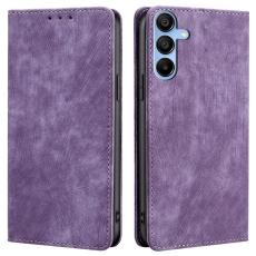  Samsung Galaxy A15 4G/5G Fodral Retro RFID L&auml;der Lila