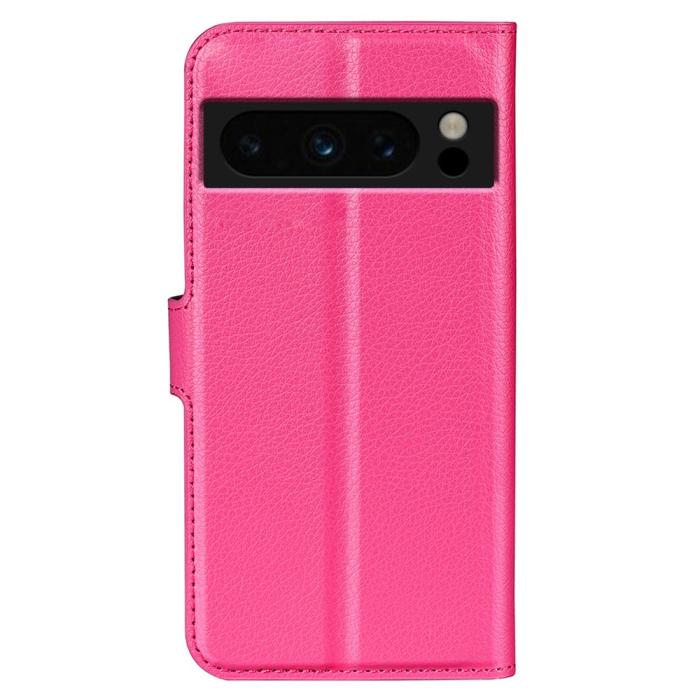 Bild 6,  Google Pixel 8 Pro Fodral Litchi Textur Rosa