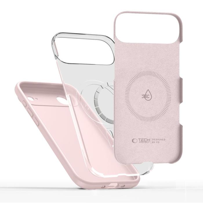 Bild 2, Tech-Protect Tech-Protect iPhone Air Skal MagSafe Silicone Pink Pearl