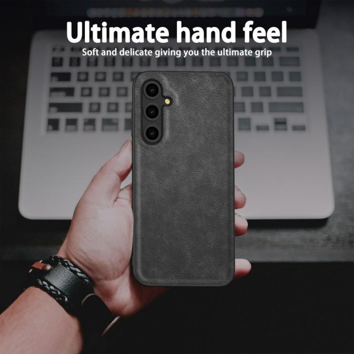 Bild 4,  Samsung Galaxy S25 Skal Läder Retro Svart