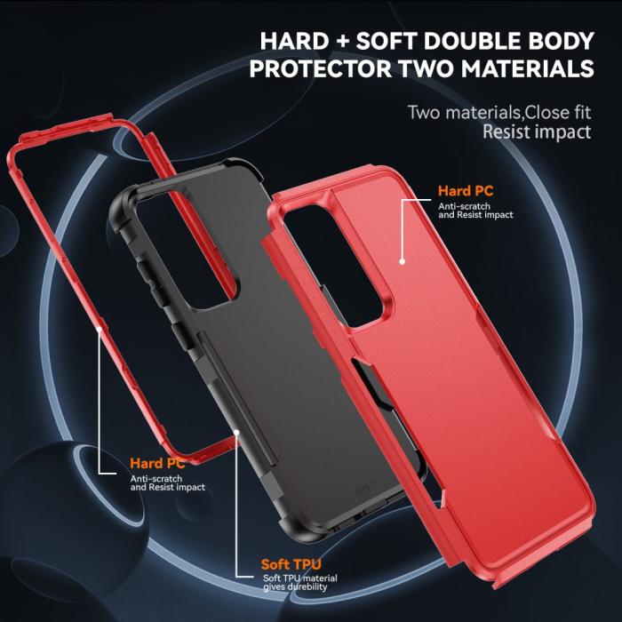 Bild 5,  Samsung Galaxy S25 Skal Extreme Shockproof Hybrid Röd