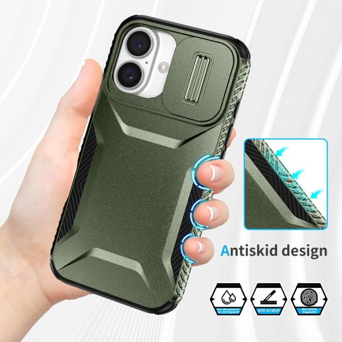 Bild 4,  iPhone 16 Plus Skal CamShield Hybrid Grön