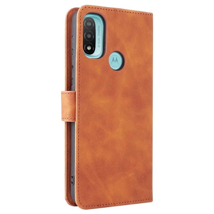 Bild 3,  Motorola Moto E20 Fodral Solid Brun