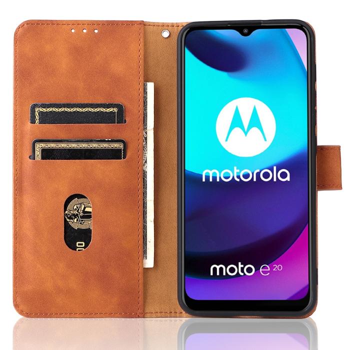 Bild 4,  Motorola Moto E20 Fodral Solid Brun