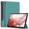  Samsung Galaxy Tab S9 Plus Fodral Läder Svartgrön
