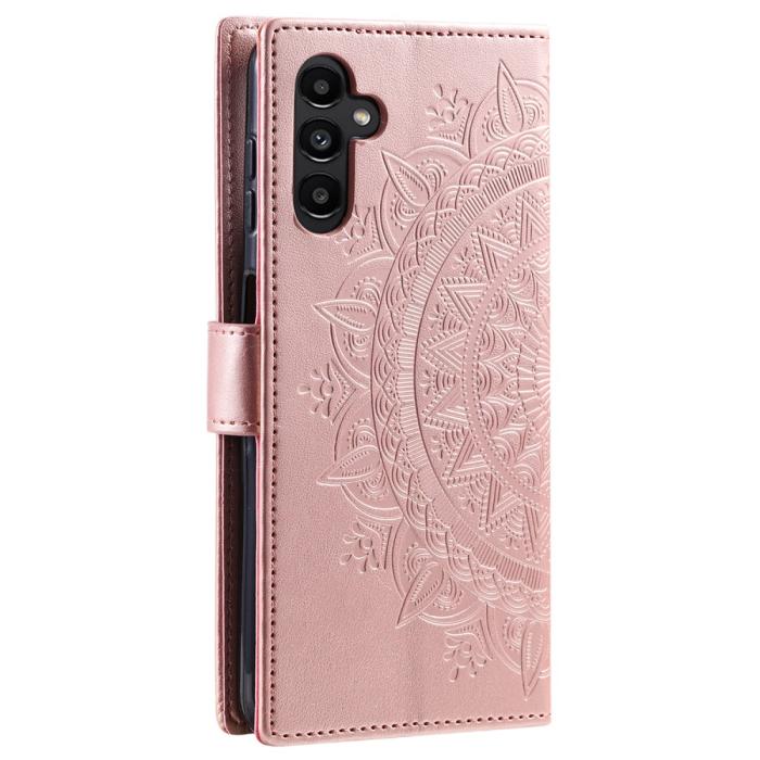 Bild 6,  Samsung Galaxy S23 FE Fodral Mandala Läder Roséguld