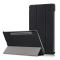  Galaxy Tab S7 FE/S7 Plus/S8 Plus Tri-Fold Läder Fodral Svart