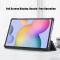  Galaxy Tab S7 FE/S7 Plus/S8 Plus Tri-Fold Läder Fodral Svart