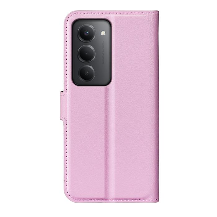 Bild 3,  Xiaomi Redmi 15 Fodral Litchi Läder Ljus Rosa
