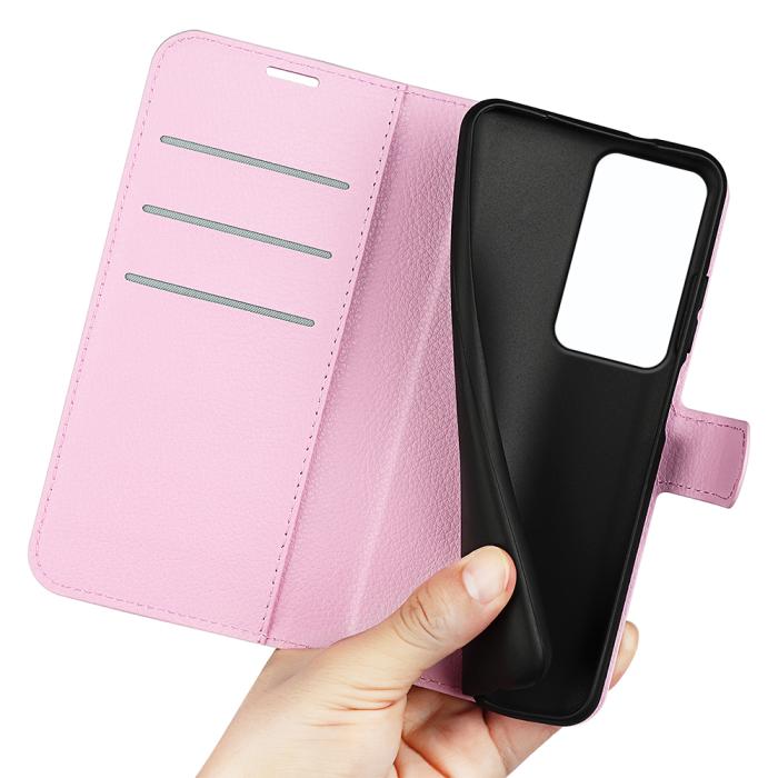 Bild 4,  Xiaomi Redmi 15 Fodral Litchi Läder Ljus Rosa