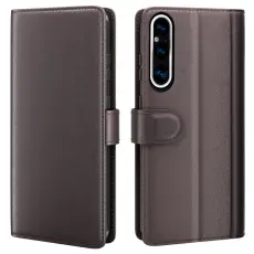  Sony Xperia 1 V Fodral Premium Split L&auml;der Brun