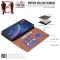 BINFEN BINFEN iPhone 17 Pro Max Fodral RFID Splicing Color Brun