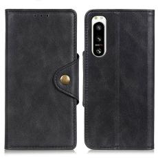  Sony Xperia 5 IV Fodral Magnetisk M&auml;ssing Svart