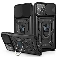  iPhone 13 Mini - CamShield Armor Hybrid Ring Skal - Svart