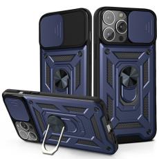  iPhone 13 Mini - CamShield Armor Hybrid Ring Skal - Bl&aring;
