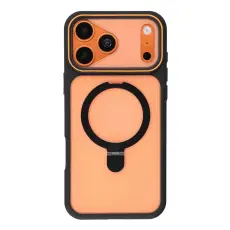  iPhone 18 Pro / 17 Pro Skal Med F&auml;llbart MagSafe Stativ Svart