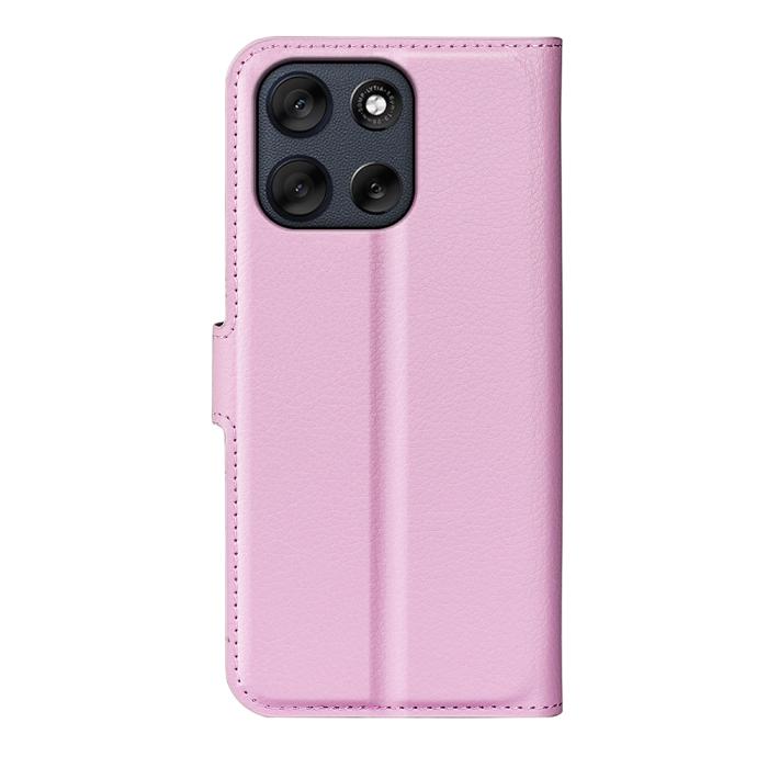 Bild 3,  Motorola Moto G56 5G Fodral Litchi Läder Ljus Rosa