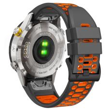  Klockarmband 26 mm Dual-Color Robust Gr&aring;/Orange