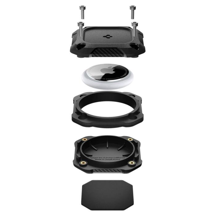 Bild 6, Spigen Spigen Apple AirTag 2 / 1 4-PACK Hållare Tough Armor Svart