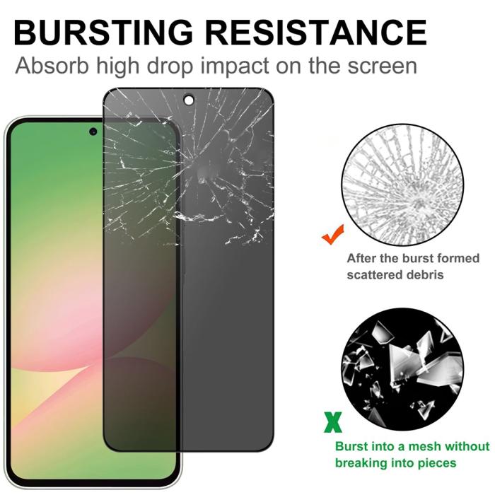 Bild 4,  Samsung Galaxy A57 5G Skärmskydd Heltäckande Privacy