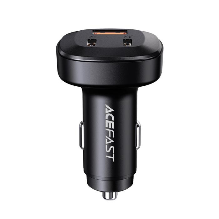 Bild 2, Acefast Acefast 66W PD PPS QC Billaddare 2x USB-C / USB-A Svart