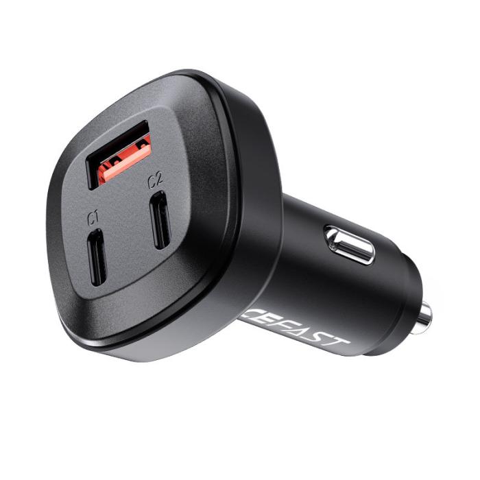 Bild 3, Acefast Acefast 66W PD PPS QC Billaddare 2x USB-C / USB-A Svart