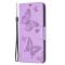  Samsung Galaxy S21 FE Fodral Butterfly Läder Lila