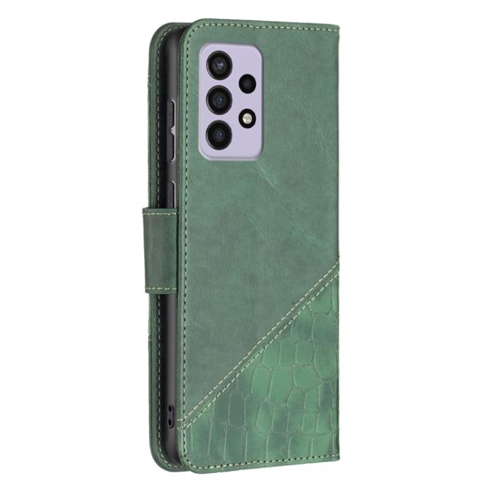 Bild 3,  Samsung Galaxy A33 5G Fodral Krokodil Textur Grön
