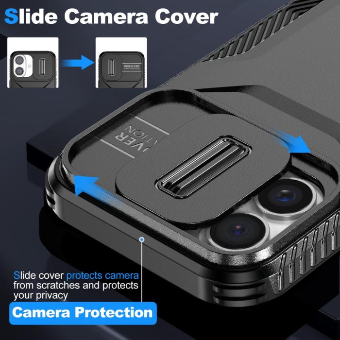 Bild 3,  iPhone 16 Plus Skal CamShield Hybrid Svart