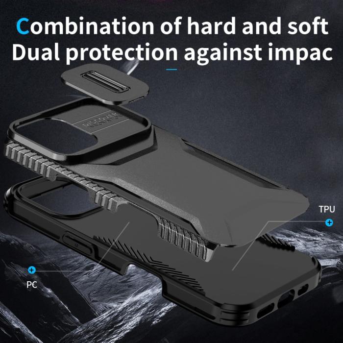 Bild 6,  iPhone 16 Plus Skal CamShield Hybrid Svart