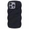  iPhone 14 Pro Max Mobilskal Wavy Textur Svart