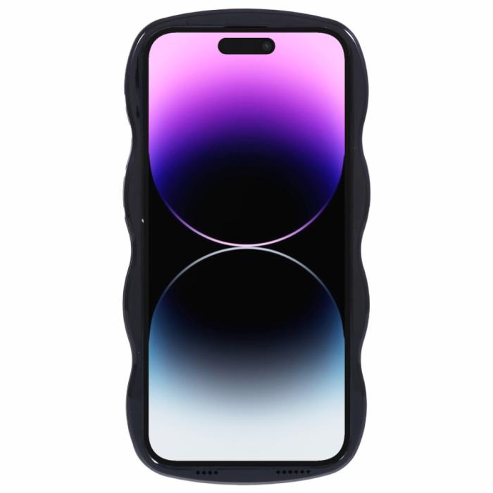 Bild 2,  iPhone 14 Pro Max Mobilskal Wavy Textur Svart