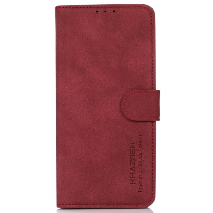 Bild 6, KHAZNEH KHAZNEH Motorola Moto E22i Fodral Retro Läder Röd