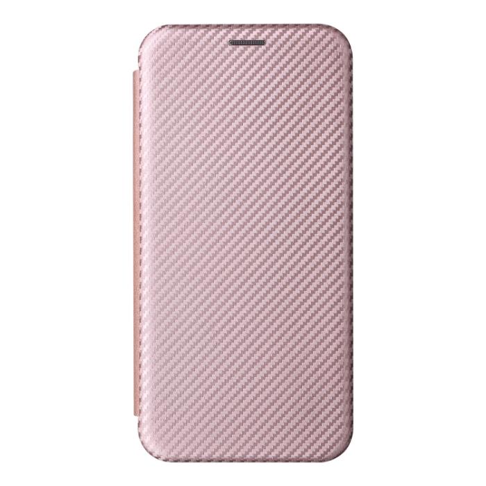 Bild 2,  iPhone 14 Pro Max Fodral Flip Kolfiber Textur Roséguld