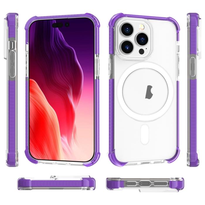 Bild 2,  iPhone 15 Pro Skal Shockproof MagSafe Hybrid Lila