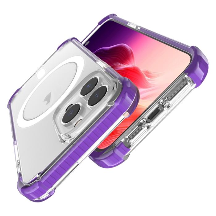 Bild 4,  iPhone 15 Pro Skal Shockproof MagSafe Hybrid Lila