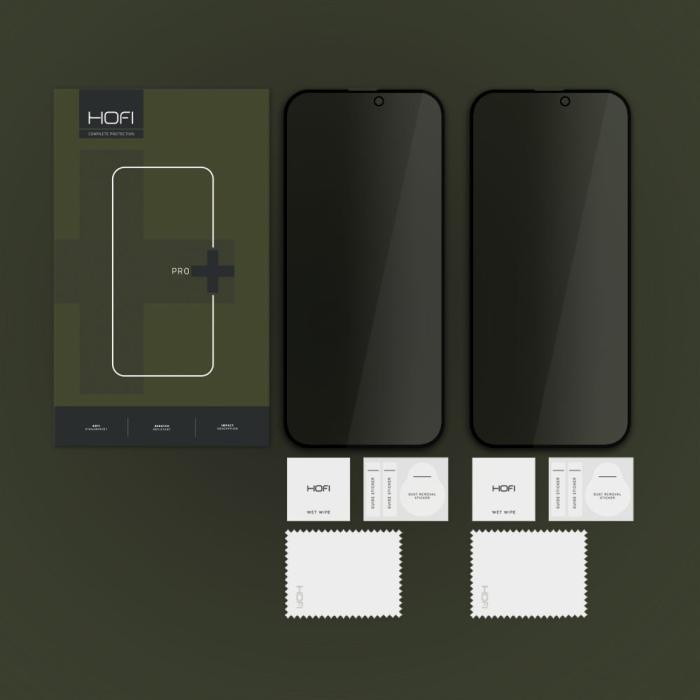 Bild 6, HOFI HOFI iPhone 16 Pro Max 2-PACK Skärmskydd Anti Spy Pro+ Privacy