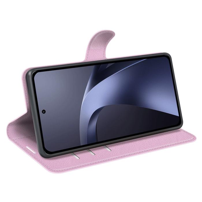 Bild 2,  Xiaomi 17T Pro Fodral Litchi Läder Ljus Rosa