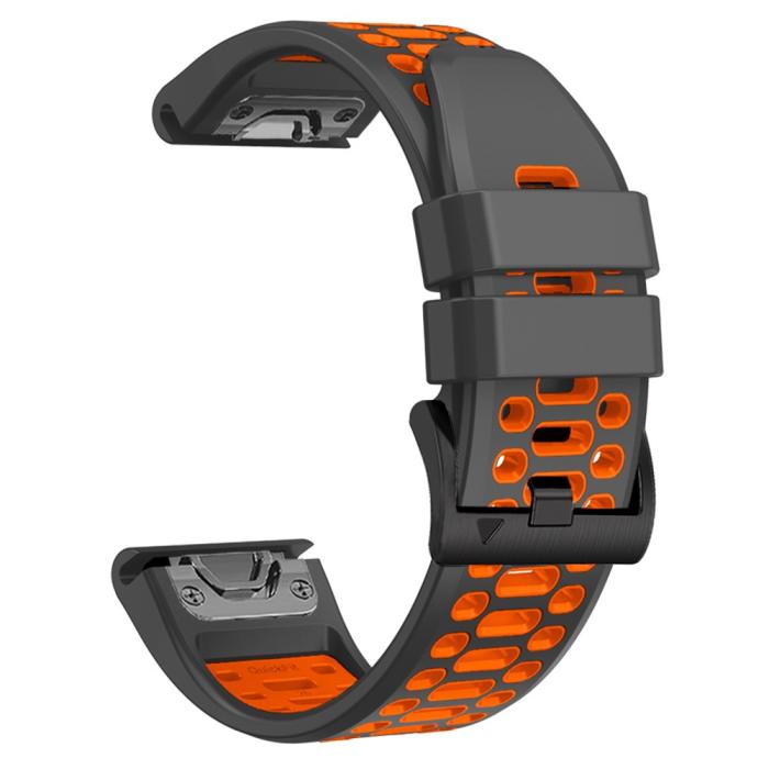 Bild 2,  Klockarmband 26 mm Dual-Color Robust Grå/Orange