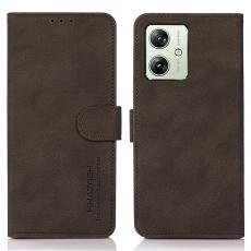 KHAZNEH KHAZNEH Motorola Moto G54 5G Fodral Retro L&auml;der Brun